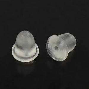 Plastic Earring Ear Nuts Earrings Backs 4x4mm Clear 10000pcs
