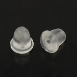Plastic Earring Ear Nuts Earrings Backs 4x4mm Clear 10000pcs
