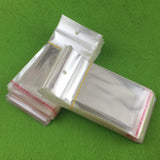 1000PCS 12*6cm OPP Bags with Hanging Hole Clear Transparent Self Adhesive Seal