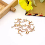1000PCS 2*7mm Tail Extender Chain Metal Alloy Water Drop Pendants