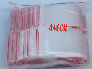 1000PCS 4x6cm PE Transparent Travel Plastic Bag Gift Packaging Bags