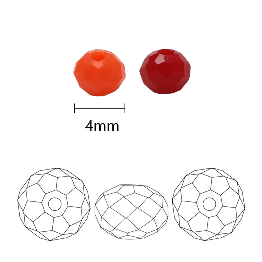 1000PCS Czech Beads Set 4MM Glass Beads DIY Bracelet Necklace Kit