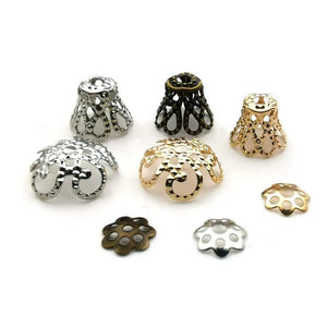 1000PCS Flower Bead Caps Tibetan Style Spacers for Jewelry Making