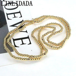 1000Pcs Light Plated Round Ball Spacer Loose Copper Beads for Jewelry Making