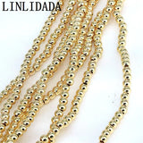 1000Pcs Light Plated Round Ball Spacer Loose Copper Beads for Jewelry Making