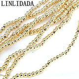 1000Pcs Light Plated Round Ball Spacer Loose Copper Beads for Jewelry Making