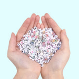 1000Pcs Acrylic Beads Flat Round Arabic Alphabet Star Letter Flower Heart Moon
