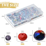 1000Pcs Austrian Glass Crystal Spacer Beads Kit