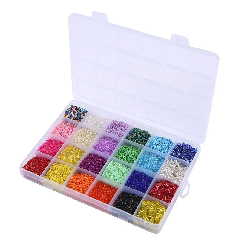 1000Pcs Glass Beads Bracelet Making Kit Jewelry DIY Spacer Beads