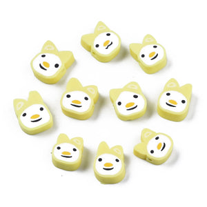 1000Pcs Rabbit Polymer Clay Beads Jewelry Making Accessories
