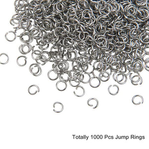 1000Pcs Stainless Steel Split Rings Open Jump Rings DIY Jewelry Findings