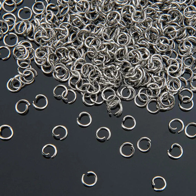 1000Pcs Stainless Steel Split Rings Open Jump Rings DIY Jewelry Findings