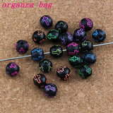 1000Pcs Hollow Cross Carved Acrylic Round Spacer Beads Mixed 8mm Jewelry DIY