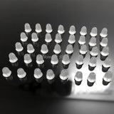 1000Pcs Silicone Barrel Bullet Style Earring Back DIY Findings