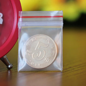1000Pcs Small 2.2cm*2.5cm Clear Zip Lock Resealable Grip Seal Plastic Bag