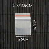 1000Pcs 2.5cm Clear Zip Lock Resealable Plastic Retail Bag