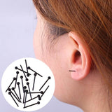 1000Pcs Plastic Earrings Studs Pins Ear Piercing Retainer DIY Supplies