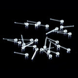 1000Pcs Plastic Earrings Studs Pins Ear Piercing Retainer DIY Supplies