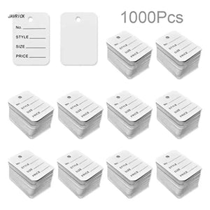 1000Pcs Small Unstrung Clothing Tags Perforated D0LC