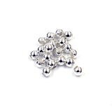 1000Pcs Seed Beads Round Spacer Alloy Silver Plated Charms Necklaces DIY 5mm