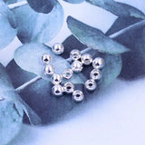 1000Pcs Seed Beads Round Spacer Alloy Silver Plated Charms Necklaces DIY 5mm