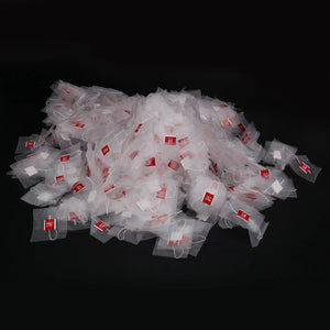 1000Pcs Pyramid Tea Bag Filter Nylon Single String Label Transparent