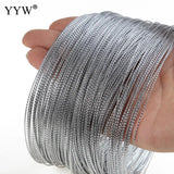 1000m 0.5mm Silver Satin Nylon Cord Jewelry Making DIY Necklace
