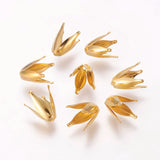 1000pc 4-Petal Flower Bead Caps Golden DIY Jewelry Making