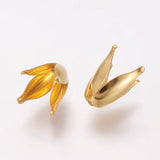 1000pc 4-Petal Flower Bead Caps Golden DIY Jewelry Making