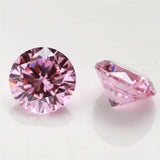 1000pcs 0.8~4mm 5A CZ Pink Round Cubic Zirconia Gems Loose Synthetic Gemstone