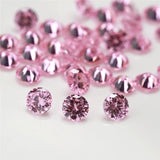 1000pcs 0.8~4mm 5A CZ Pink Round Cubic Zirconia Gems Loose Synthetic Gemstone