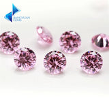 1000pcs 0.8~4mm 5A CZ Pink Round Cubic Zirconia Gems Loose Synthetic Gemstone