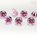 1000pcs 0.8~4mm 5A CZ Pink Round Cubic Zirconia Gems Loose Synthetic Gemstone