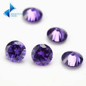 1000pcs AAAAA CZ Stone Violet Zircon Gems Synthetic Gems For Jewelry Stone