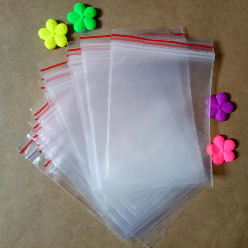 1000pcs 10 Types Transparent Pe Ziplock Bags for Clothing Jewelry
