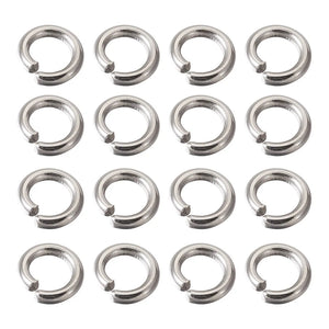 1000pcs 18G Stainless Steel Jump Rings 5-10mm Jewelry Making