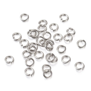 1000pcs 18G Stainless Steel Jump Rings 5-10mm Jewelry Making