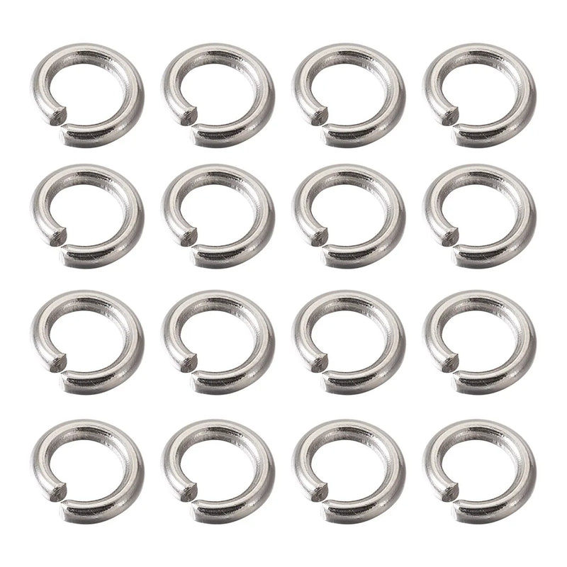 1000pcs 18G Stainless Steel Jump Rings 5-10mm Jewelry Making