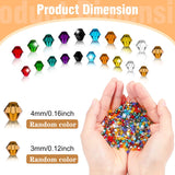 1000pcs Crystal Glass Bicone Beads DIY Jewelry Making Mixed Colors