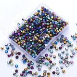 1000pcs Crystal Glass Bicone Beads DIY Jewelry Making Mixed Colors