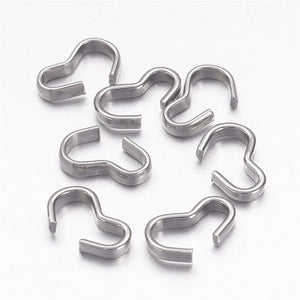 1000pcs Stainless Steel 3 Shaped Clasps for DIY Bracelet