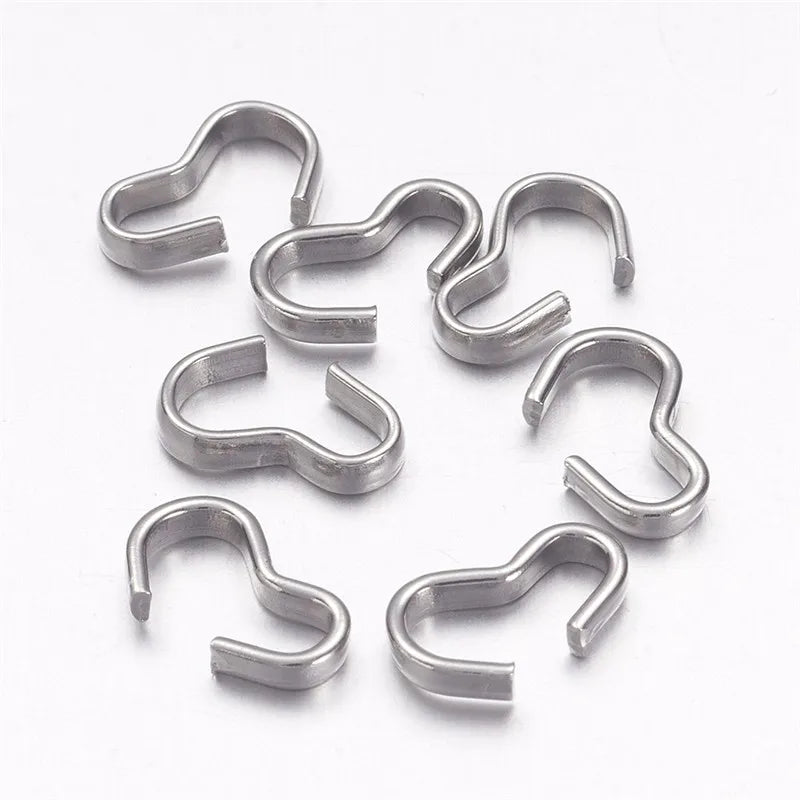 1000pcs Stainless Steel 3 Shaped Clasps for DIY Bracelet