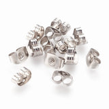 1000pcs 304 Stainless Steel Ear Nuts Earring Backs Jewelry Making Accessories