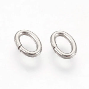1000pcs 304 Stainless Steel Jump Rings Jewelry Findings 6x4x1mm