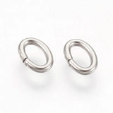 1000pcs 304 Stainless Steel Jump Rings Jewelry Findings 6x4x1mm