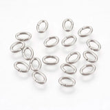 1000pcs 304 Stainless Steel Jump Rings Jewelry Findings 6x4x1mm