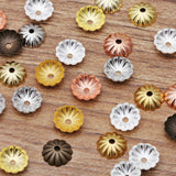 1000pcs Metal Brass Filigree Flowers Bead Caps Charms DIY Jewelry Findings