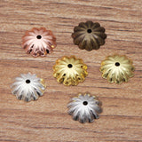 1000pcs Metal Brass Filigree Flowers Bead Caps Charms DIY Jewelry Findings