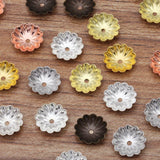 1000pcs Metal Brass Filigree Flowers Bead Caps Charms DIY Jewelry Findings