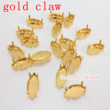 1000pcs 7x15mm 5x10mm Navette Marquise Metal Claw Setting